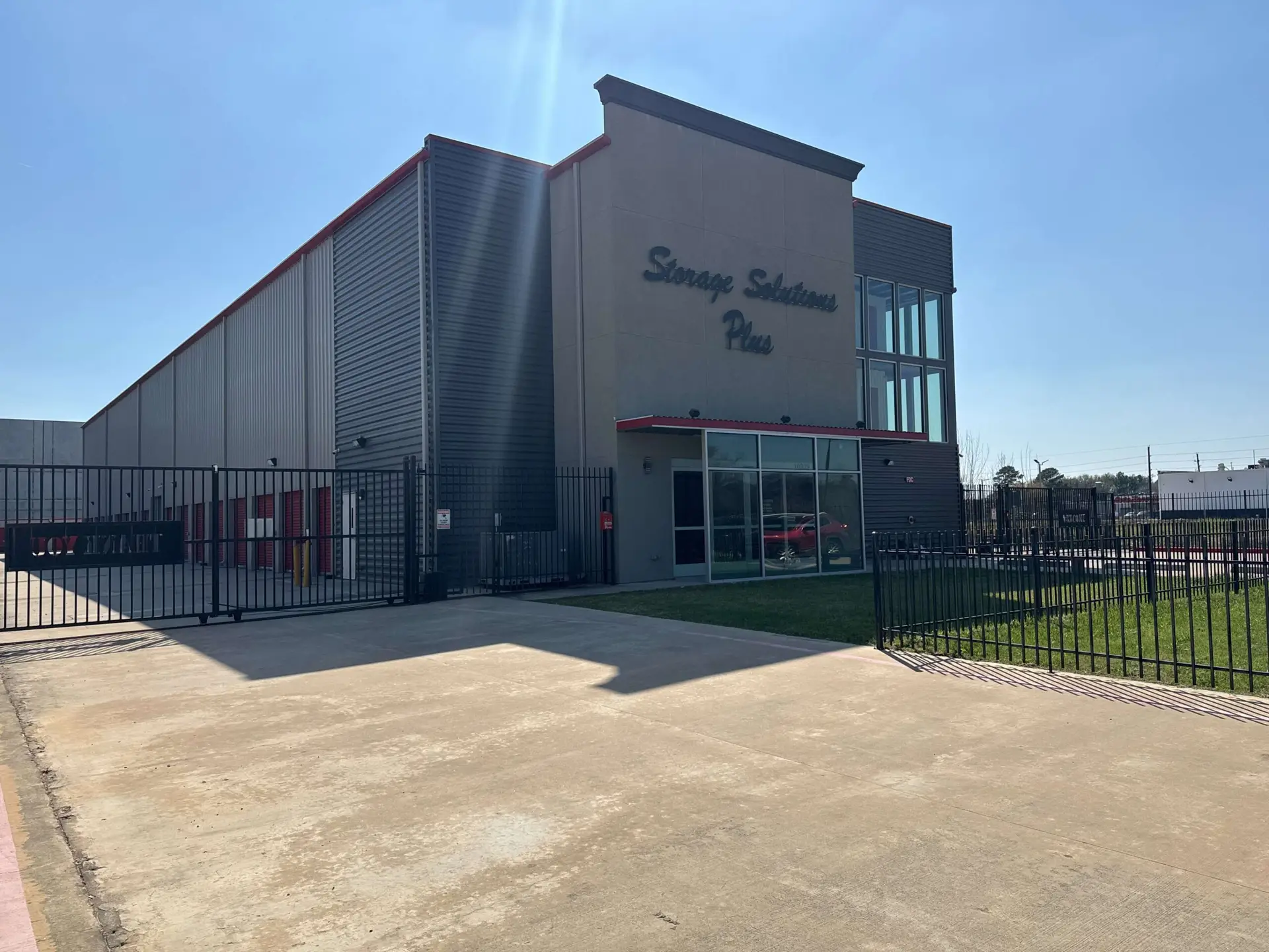 Wide climate-controlled corridor in Houston self storage building