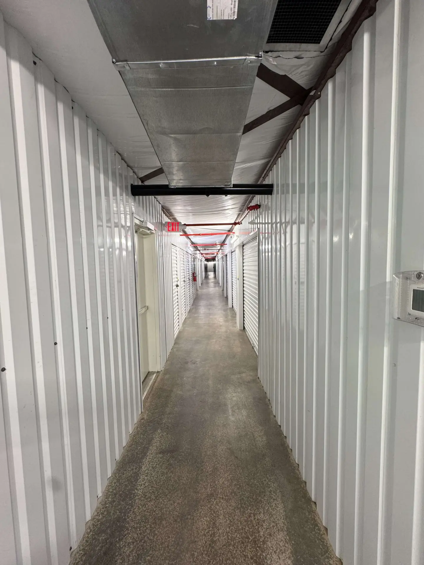 Interior storage units with individual door alarms in Houston TX 77070