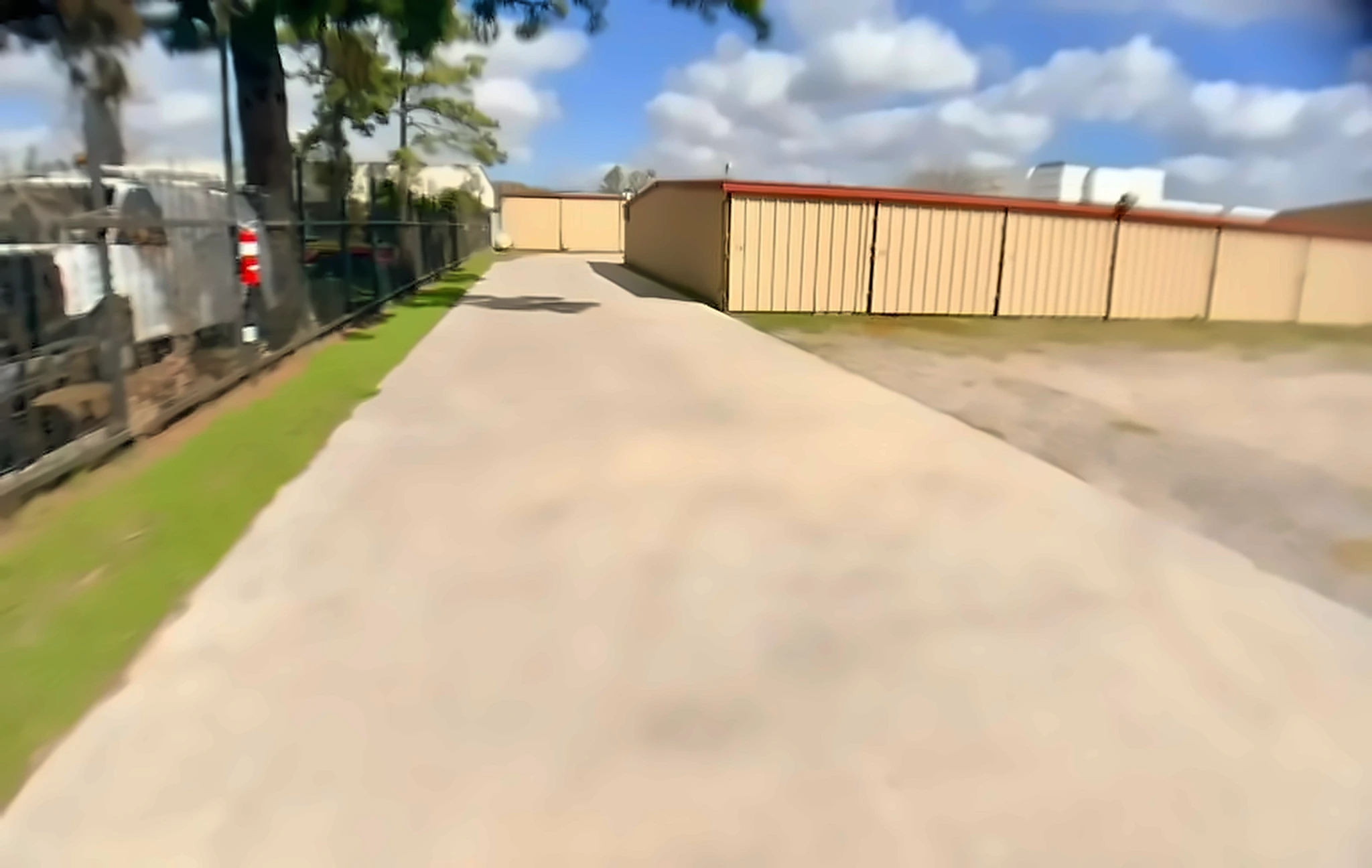 Outdoor RV parking spaces at Storage Solutions Plus