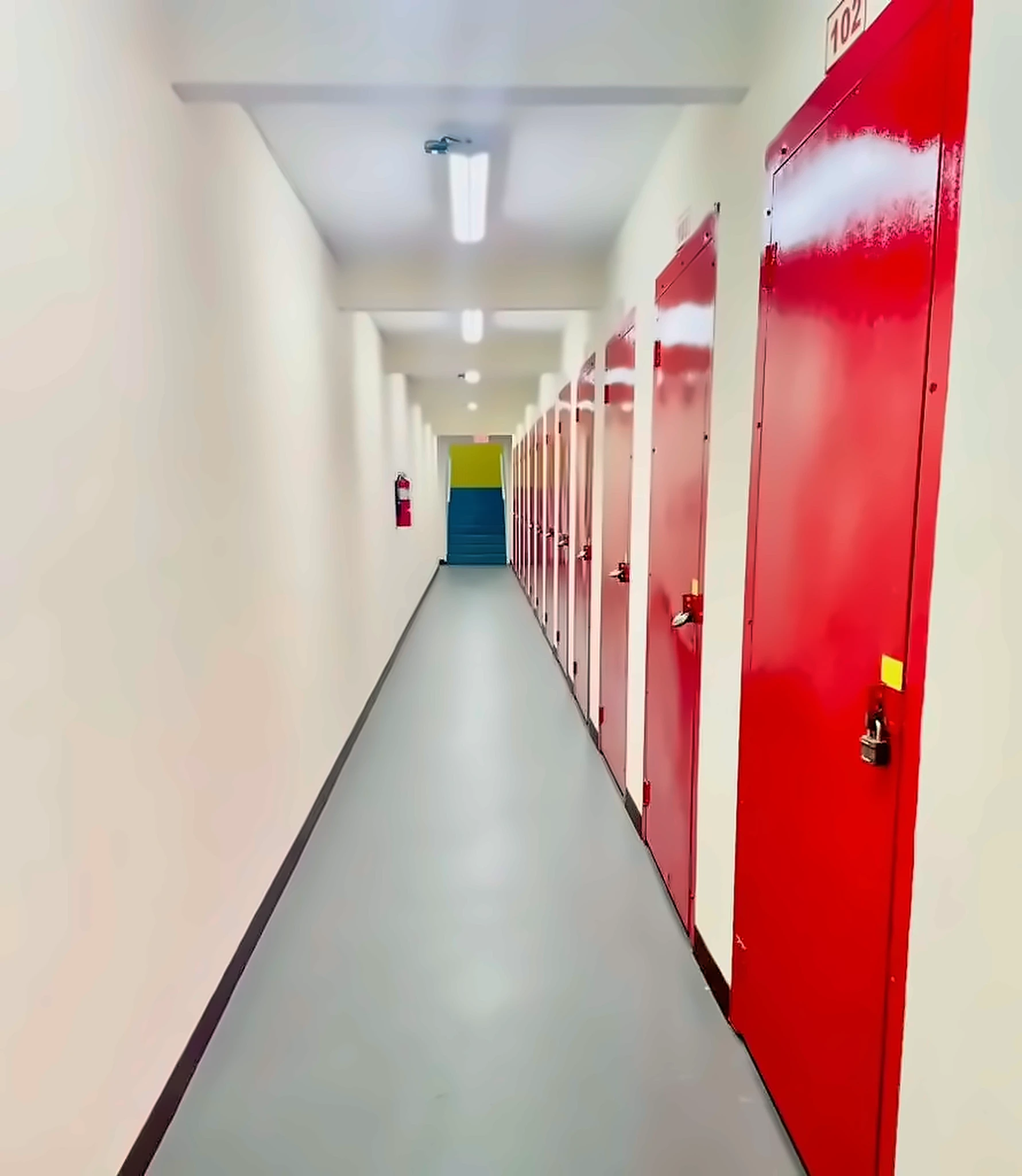 Drive-up storage units with roll-up doors at Sherwood Lane